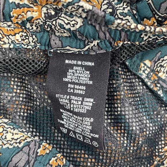 THEORY Trunk Shorts Extra Large Track Swim Sabal Palm Designer Luxury Mens Beach - Picture 15 of 16